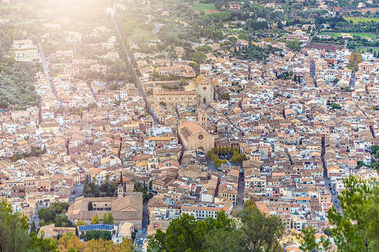 Aerial view of Pollença